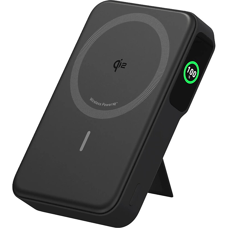 Anker MagGo GaN MagSafe Wireless USB-C Power Bank for iPhone 12 and Later, 10000 mAh, Black (A1654H11-1) image 1