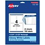Avery Laser/Inkjet Rectangle Multipurpose Labels, 3.5"  x 4.75", Glossy White, 100/Pack (94127)~#|#~4EB123CC-5ECF-4758-9CE9BECB4DDC09B5_sc7