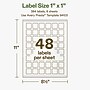 Avery Hemp Square Laser/Inkjet Multipurpose Labels, 1" x 1", Off-White (384/Pack)~#|#~4EB3DA1D-5C9C-4BCC-AD934C1DE9B973E5_sc7