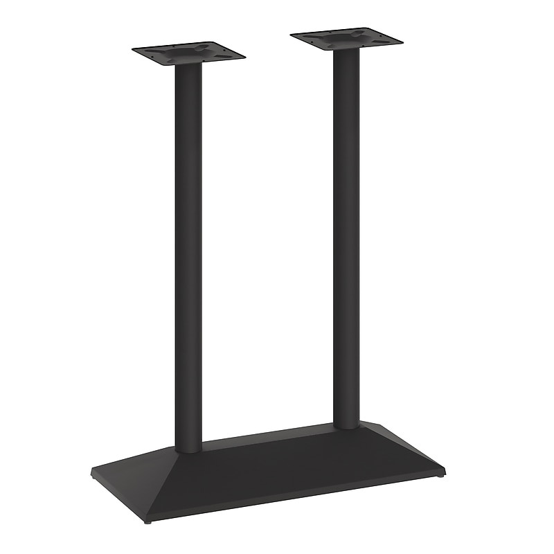 Flash Furniture Palis 30.5"H Double Column Table Base, Steel/Cast Iron, Black (XUDGTB002OUTBLK) image 1
