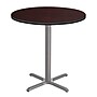 NPS CT Series 36" Round 36" Height Cafe Table, X Base, Grey Frame/Mahogany Top (CTG13636XCPBTMMY)~#|#~4EB61576-5822-4198-8B4CA87D2FD194F5_sc7