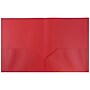 JAM Paper POP 2-Pocket Plastic Folders with Fasteners, Red, 6/Pack (382ECredd)~#|#~4EBC79D3-FB53-4AE3-A486EE99189DE28C_sc7