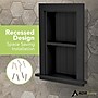 AdirHome Wood Bathroom Recessed Wall Shelf, 19" x 12.75" x 4.75", Black, 2/Pack (515-01-BLK-2PK)~#|#~4EBE73A0-8B6D-49C5-B3E0B6993286C1DF_sc7