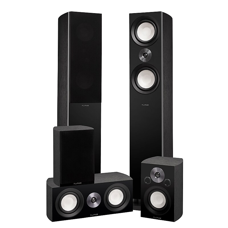 Fluance Reference High Performance Surround Sound Home Theater 5.0 Channel Speaker System, Black Ash image 1