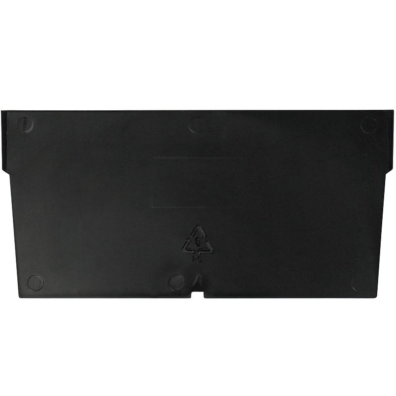 Partners Brand Plastic Storage Bin Divider, 5.25" x 6.625"x 3", Black, 50/Carton (BINDS53) image 1