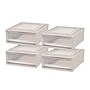 Iris Shallow Stackable Storage Drawer, Plastic, Gray, 4/Carton (170441CT)~#|#~4EC64B3A-64C2-4F9D-8D1F4D0B2EFF9799_sc7