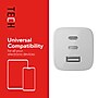 Staples TECH GaN USB-A/USB-C Wall Charger with Cable, 65W, White (ST62326)~#|#~4EC94B75-CD84-47B2-9E0FF00CE5C06F89_sc7