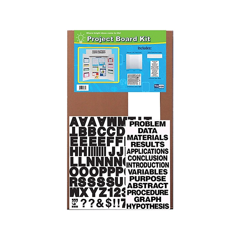 Flipside Corrugated Project Board Kit, 36" x 48", White, 10/Carton (30832-10) image 1