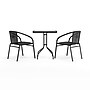 Flash Furniture Lila 23.5'' Square Table with 2 Rattan Stack Chairs, Black (TLH0731SQ037BK2)~#|#~4ECC3BCA-9B3E-4C81-B3361778FA4F6086_sc7
