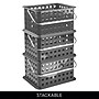 iDESIGN Small Stackable Plastic Storage Bin, Gray, 3/Pack (29404M3)~#|#~4ED38994-DD0F-416F-ADB0DA243C4118DD_sc7