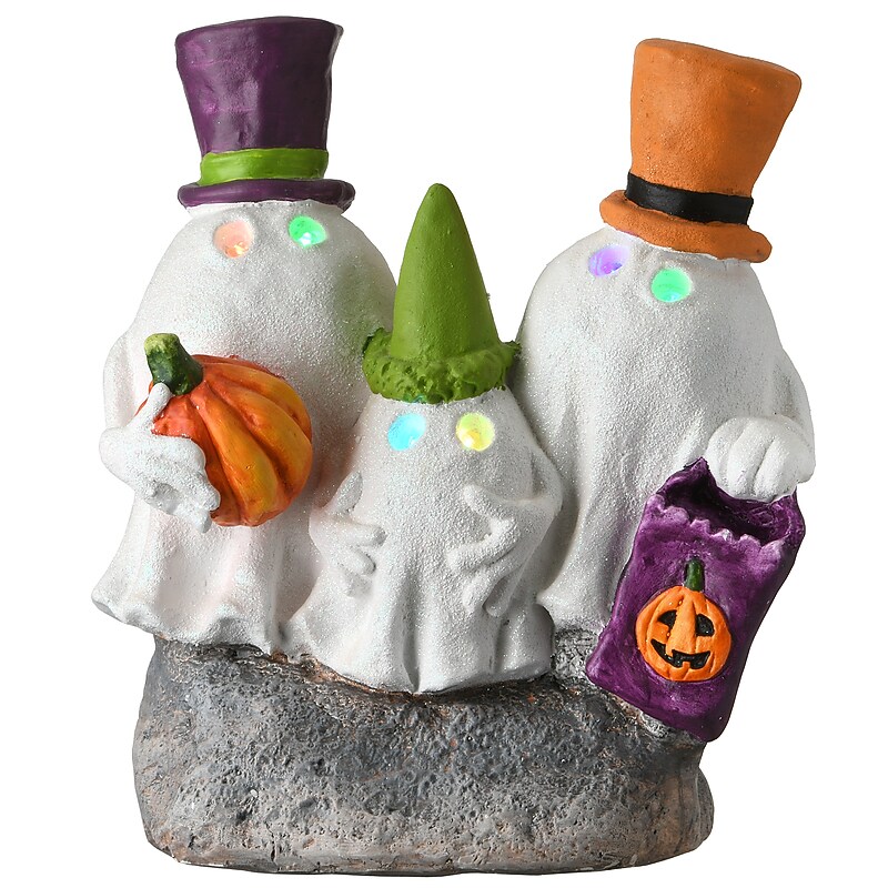 National Tree Company 15" Colorful Hats Ghost Trio with LED Light (RAH-ZHK00713) image 1