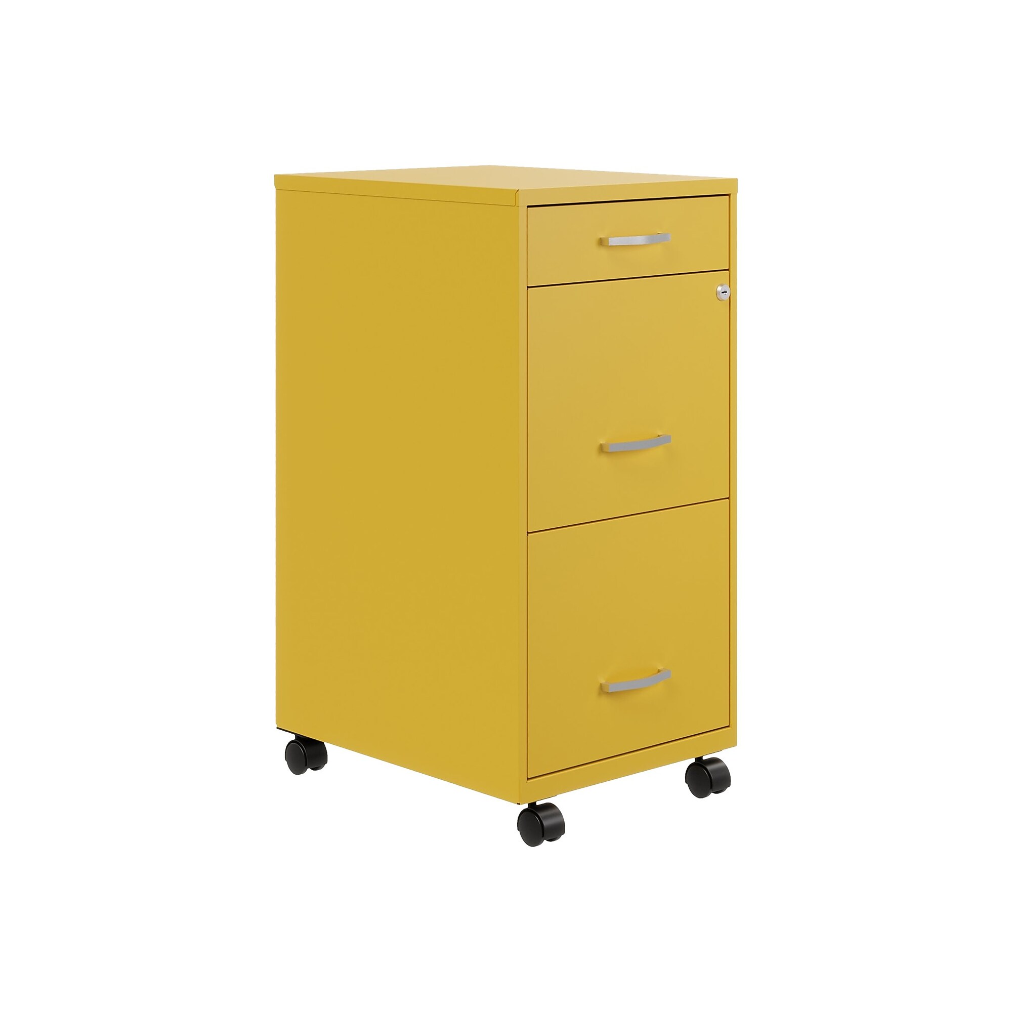 Space Solutions SOHO Organizer 3-Drawer Mobile Vertical File Cabinet, Letter Size, Lockable, Goldfinch (25284) Sansujyuku sansujyuku.com