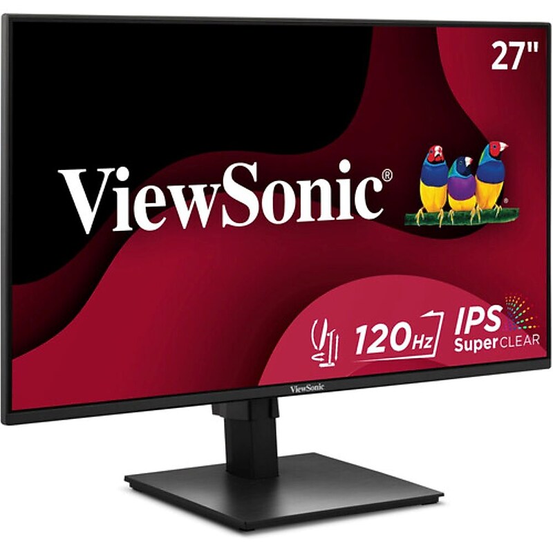 ViewSonic 27" FHD IPS 120 Hz Monitor, HDR, Built-In Speaker, Height Adjustable, Black (VA2748-MHJ) image 1