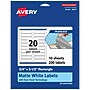 Avery TrueBlock Laser/Inkjet Rectangle Multipurpose Labels, 0.75" x 3.5", White, 200/Pack (94217)~#|#~4EDC6572-377C-47B6-9B1215A6F2E184F9_sc7