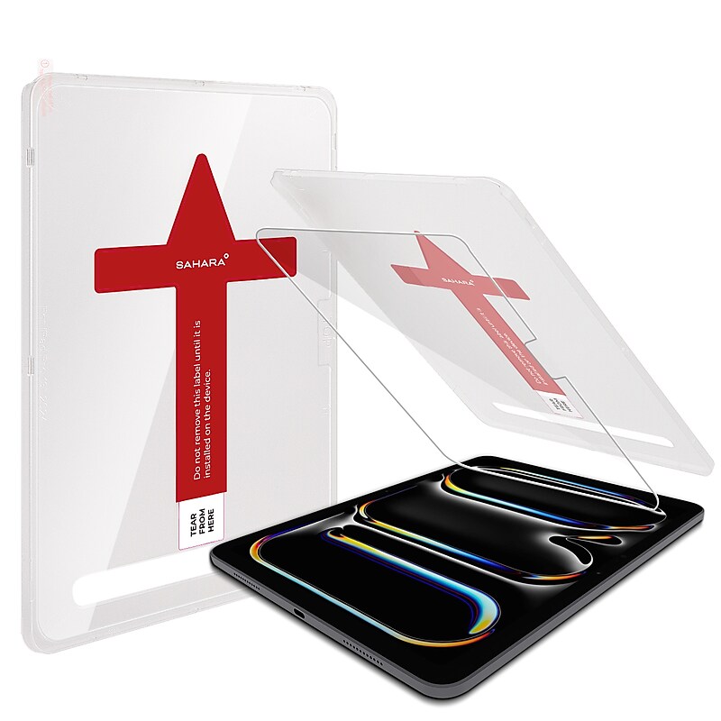 SaharaCase ZeroDamage Ultra Strong Tempered Glass Screen Protector for Apple iPad Pro 13" M4, Clear (ZD-T00061) image 1