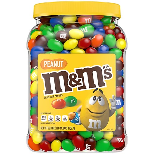 M&M Peanut Chocolate Candy - 56 oz bag