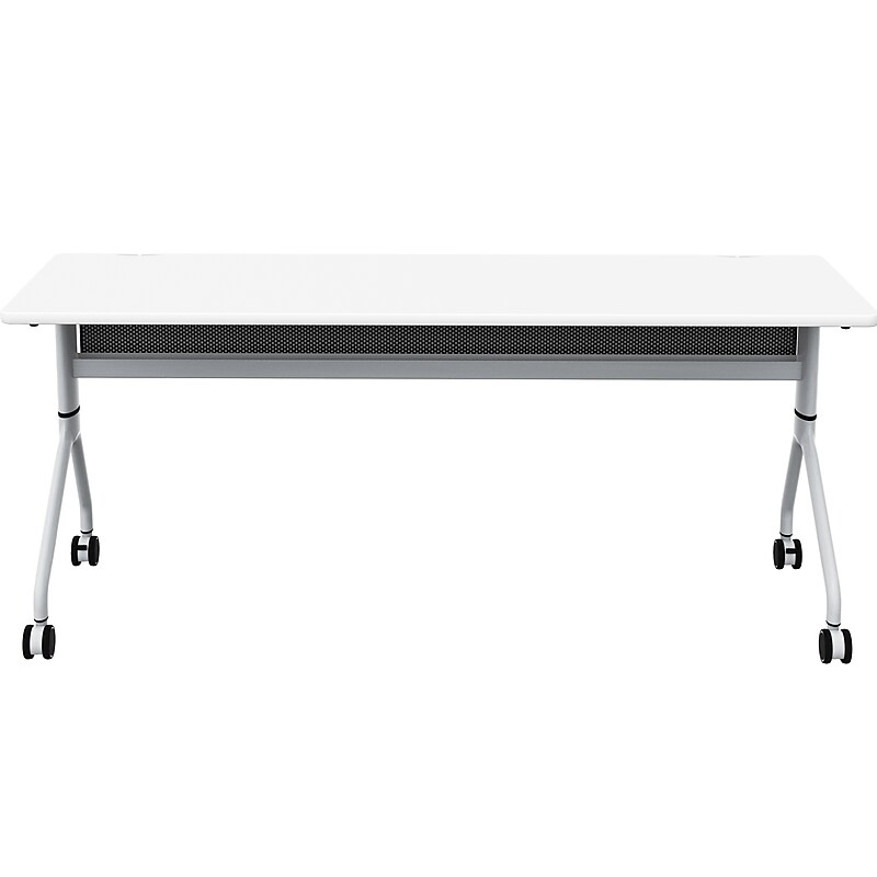 Safco Rumba Training Room Table, 24" x 72", Designer White (RBA7224FLSLDSWT) image 1