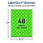 Avery Laser/Inkjet Multipurpose Circle Labels, 1" Dia., Neon Green, 480/Pack (94500)~#|#~4EE6226B-5758-4CD8-A07E156222BAD714_sc7