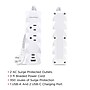 CyberPower P203UCW Home Office 2-Outlet Surge Protector, 2-USB-C Ports, 1-USB-A Port, 3 ft. Cord, 350J Surge Suppression, White~#|#~4EE683D5-A961-41CE-B29EC4DEFBB43B64_sc7