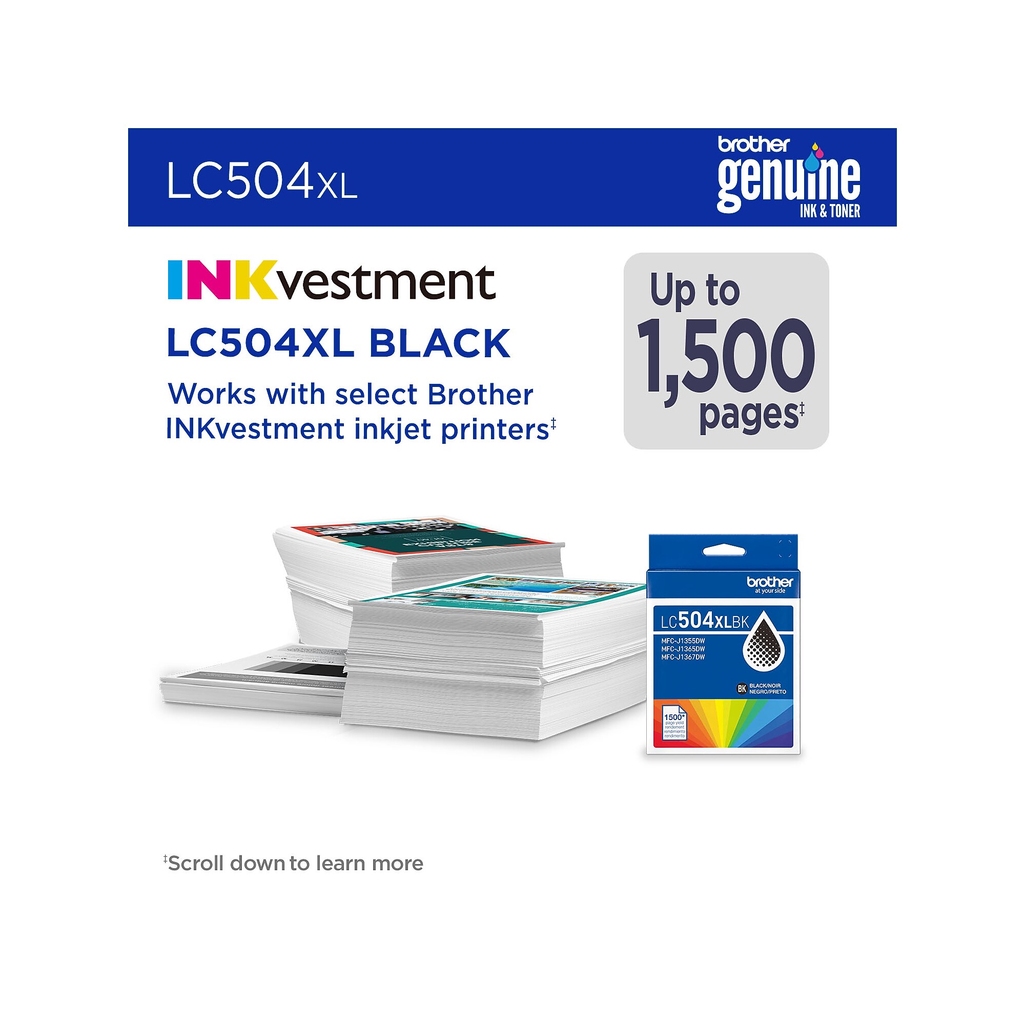 Brother LC504XL Black High Yield Ink Cartridge (LC504XLBKS) Sansujyuku sansujyuku.com