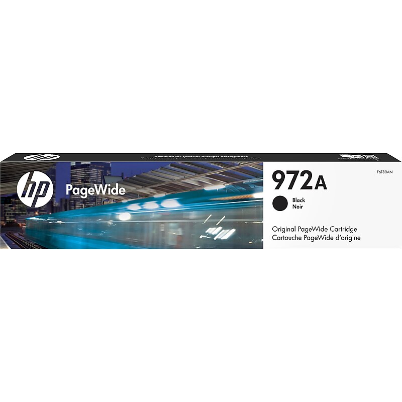 HP 972A Black Standard Yield Ink Cartridge, Prints Up to 3,500 Pages (F6T80AN) image 1