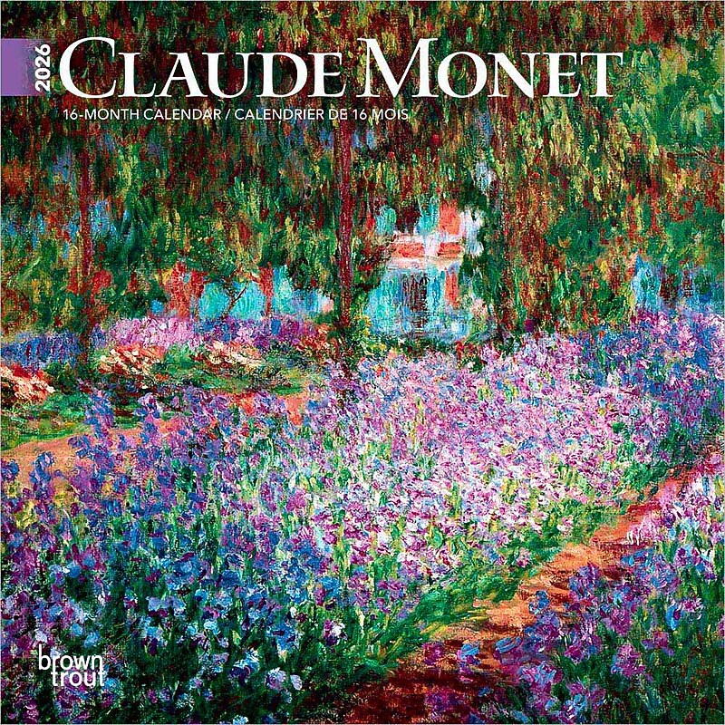 2026 BrownTrout Claude Monet 7" x 7" Monthly Wall Calendar (9798330704644) image 1