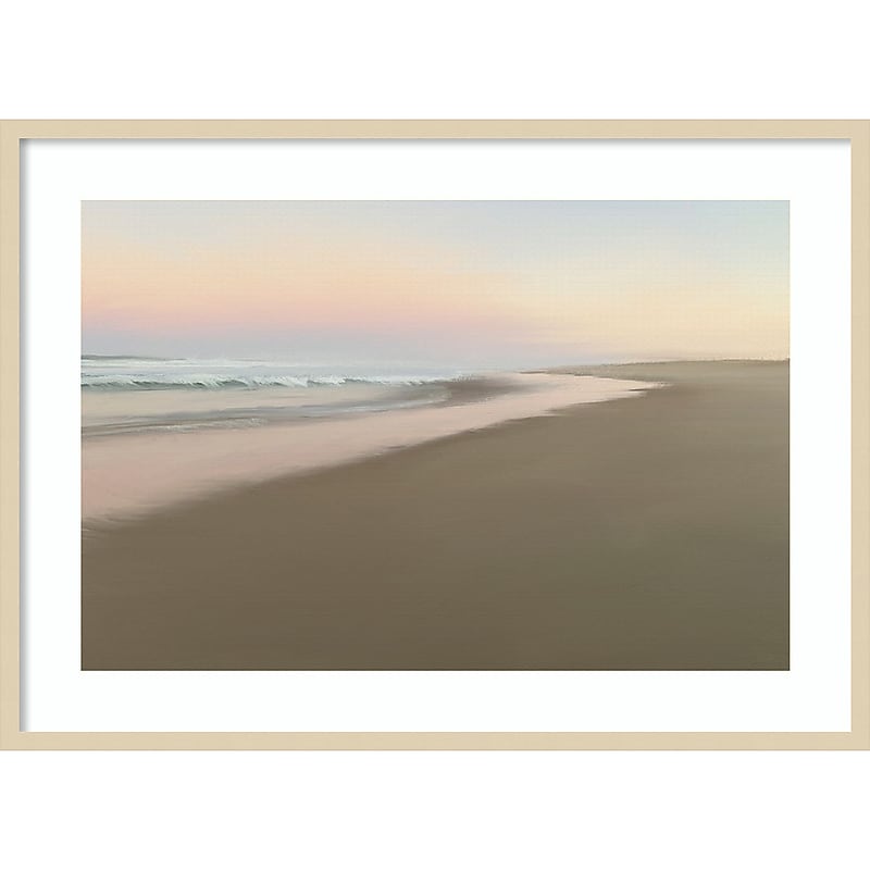 Amanti Art Soft Beach Embrace by JL Design Wood Framed Wall Art Print, 41" x 30" (A42675537347) image 1