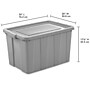 Sterilite 120 Quart Tuff1 Tote with Snap-on Lid, Plastic, Cement (16796A04)~#|#~4EFE4B7E-34E7-4519-B7567877D8E3EBA6_sc7