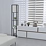 Simple Designs 62.50" Etagere Organizer Storage Shelf Floor Lamp with Linen Shade, Black (LF1014-BLK)~#|#~4F006F65-ED07-43E1-B4E87D54C61742FA_sc7