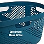 Mind Reader 10.57-Gallon Laundry Basket with Handles, Plastic, Blue, 2/Set (2HHAMP40-BLU)~#|#~4F06714F-29F3-478D-B6290F6AC804185D_sc7