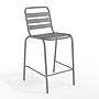 Flash Furniture Lila Indoor-Outdoor Restaurant Bar Height Stool with Slat Back, Silver (TLH015H)~#|#~4F088BF8-FF4A-4AB3-92999A856BA85AA3_sc7