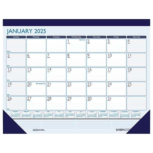 2025 House of Doolittle Contempo 22" x 17" Monthly Desk Pad Calendar