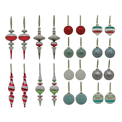 National Tree Company 24 Piece HGTV Home Collection Nostalgic Traditions Ornaments