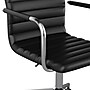 Martha Stewart Taytum Faux Leather Swivel Office Chair, Black/Polished Nickel (CH142370BK)~#|#~4F15665E-7C1C-4C8C-957A96BC36E7BBF3_sc7