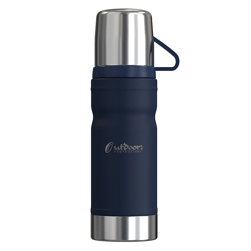 Outdoors Professional Stainless Steel Vacuum Insulated Termo Go Water Bottle, 25.3 oz., Blue (OUTD9348) image 1
