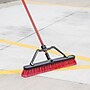 Libman Commercial 24" Multi-Surface Heavy-Duty Push Broom, Red & Black Bristles, 3/Carton (823)~#|#~4F1A8C6A-A5AB-4A7D-AB40E5AC65BF671F_sc7