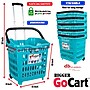 Dbest Bigger GoCart Rolling Basket, Teal (01-682)~#|#~4F2ABDEA-8C60-481D-97E02941924239D8_sc7