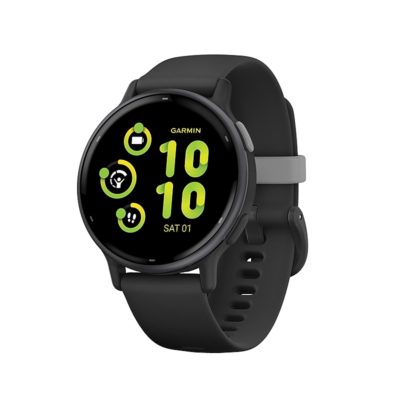 Garmin vívoactive 5 Smartwatch, GPS, 42.2mm, Black Silicone Band (010-02862-10) image 1