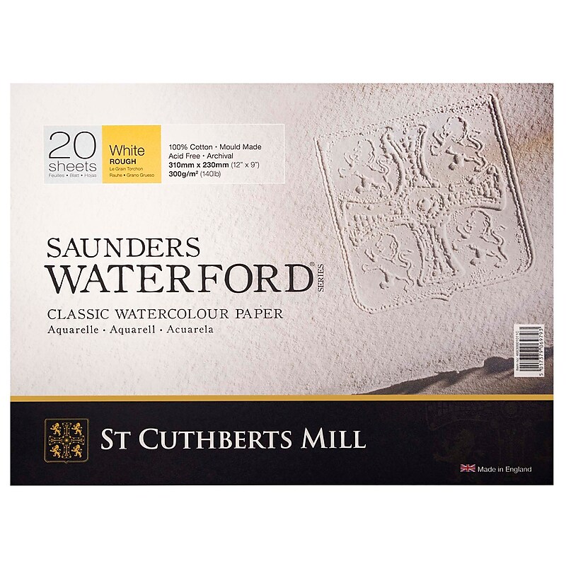 St Cuthberts Mill Saunders Waterford 9" x 12" Watercolor Sketch Pad, 20 Sheets/Pad (STCT46630001011C) image 1