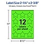 Avery Burst Multipurpose Labels, 2-1/4" x 2-3/8", Neon Green, 120/Pack (94611)~#|#~4F2DCCB8-A6F4-4D2F-ADE4D34E51A14D69_sc7