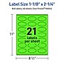Avery Oval Multipurpose Labels, 1-1/8" x 2-1/4", Neon Green, 840/Pack (94054)~#|#~4F3F668E-5C73-4B57-AAB6084779AAEFB5_sc7