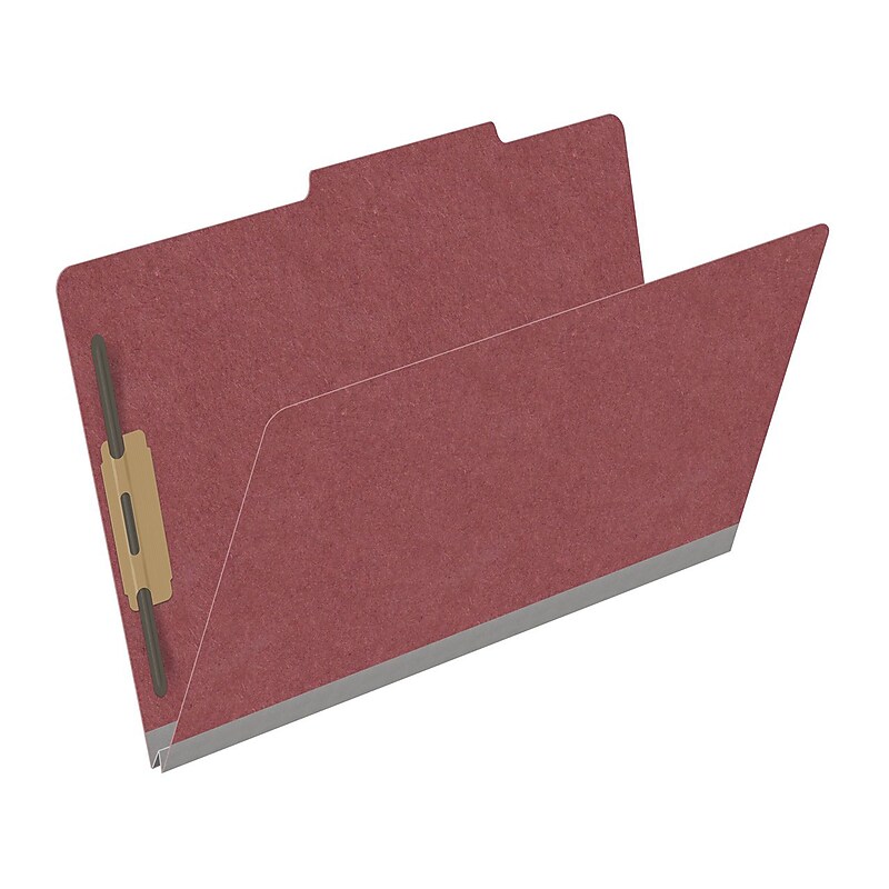 Medical Arts Press Pressboard Classification Folder, 2" Expansion, Legal Size, Dark Red, 25/Box (DV-T52-02-3ARD) image 1