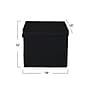 Household Essentials Large Stackable Folding Fabric Wide KD Storage Box, 12" x 18.5"x 15", 57.7 Qt., Black, 2/Pack (7619-1)~#|#~4F430CD7-066A-43C9-B82CACF3AB56FE7B_sc7