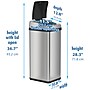 iTouchless Stainless Steel Sensor Trash Can Platinum Edition with AbsorbX Odor Control System, 13 Gal., Silver (IT13RX)~#|#~4F43B941-9AF2-42F1-847AE3869EC224EE_sc7