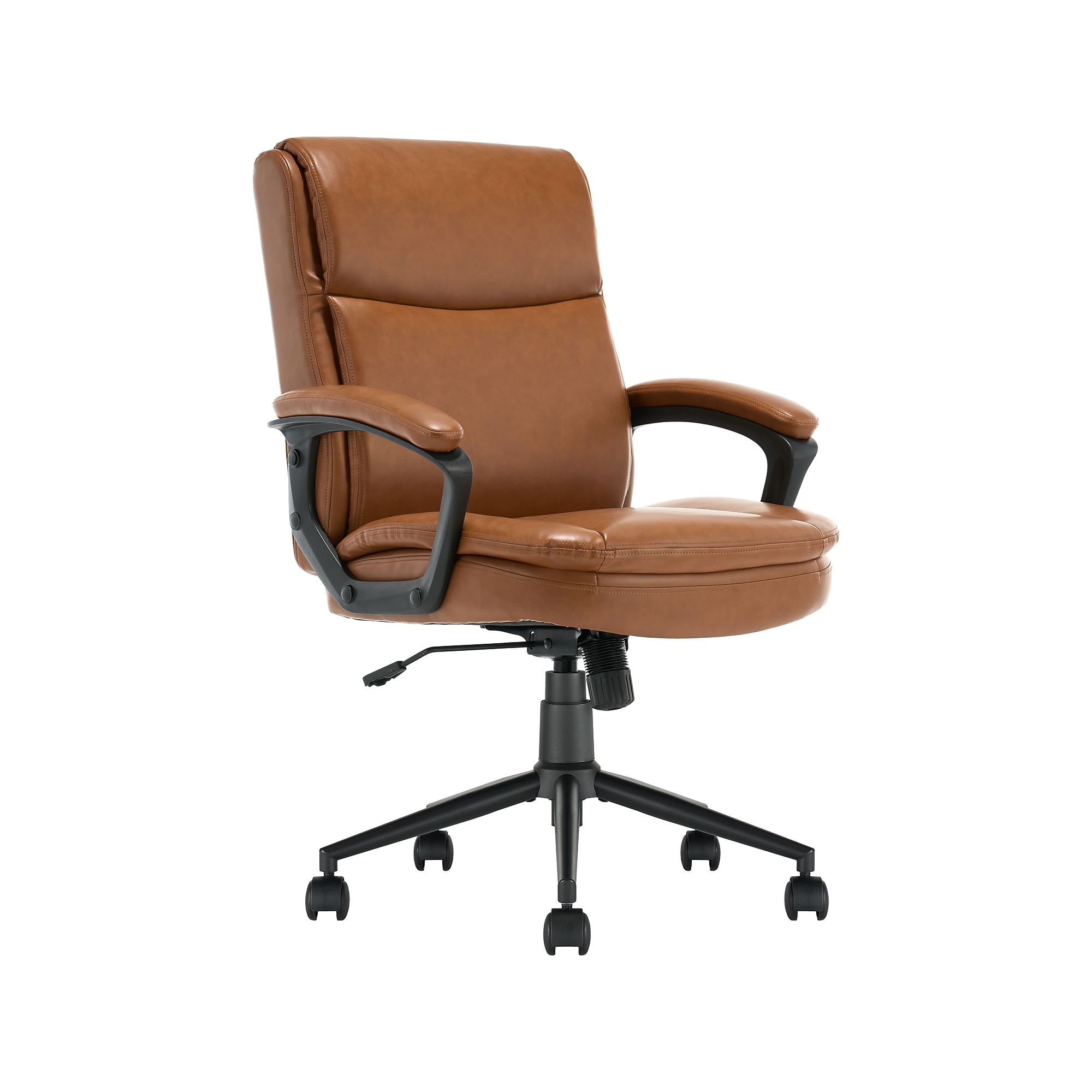 Click365 Transform 2.0 Ergonomic Bonded Leather Swivel Desk Chair, Cognac (CCHR10007A) Sansujyuku sansujyuku.com
