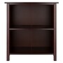 Winsome Milan Solid/Composite Wood 2-Tier Medium Storage Shelf or Bookcase, Antique Walnut~#|#~4F45423C-E285-498A-AC5D269D009D6E39_sc7