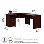 Bush Furniture Cabot 60"W L Shaped Computer Desk with Drawers, Harvest Cherry (CAB044HVC)~#|#~4F47DBE8-F0B2-4578-9A29E14A4519E45E_sc7