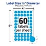 Avery Color-Coding Labels, 1/2 " Dia, Light Blue, Non-Printable, 840 Labels/Pack (5050)~#|#~4F49B086-3E40-4B5C-BD58D403C0857BD2_sc7