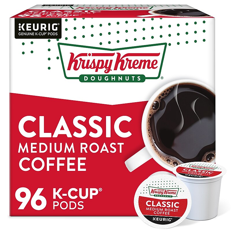 Krispy Kreme Classic Coffee Keurig® K-Cup® Pods, Medium Roast, 96/Carton (06110CT) image 1
