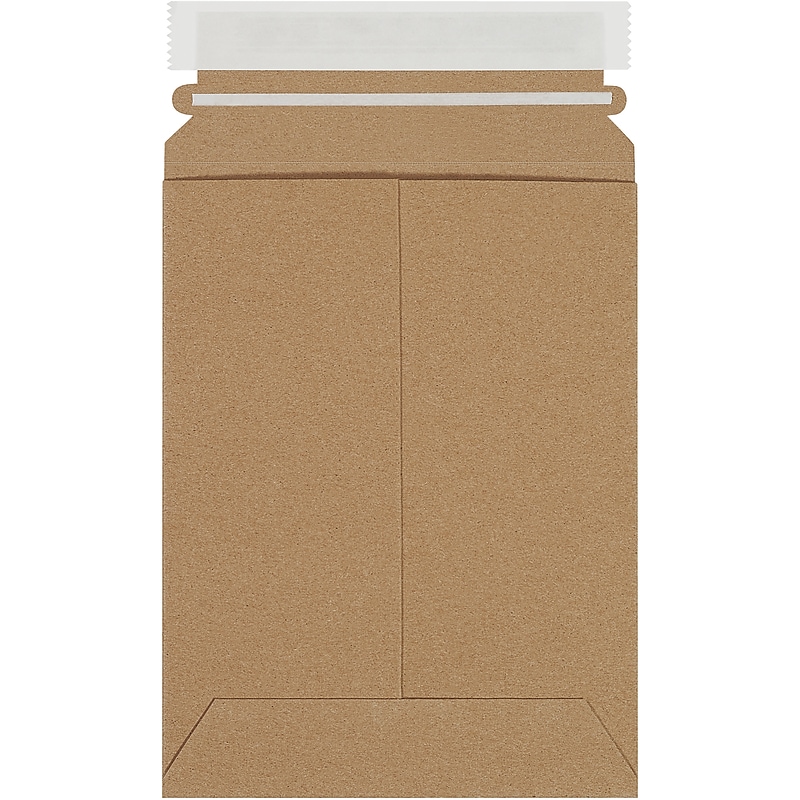 6" x 8" Self-Sealing Fiberboard Mailer, Brown, 100/Carton (RM1K) image 1